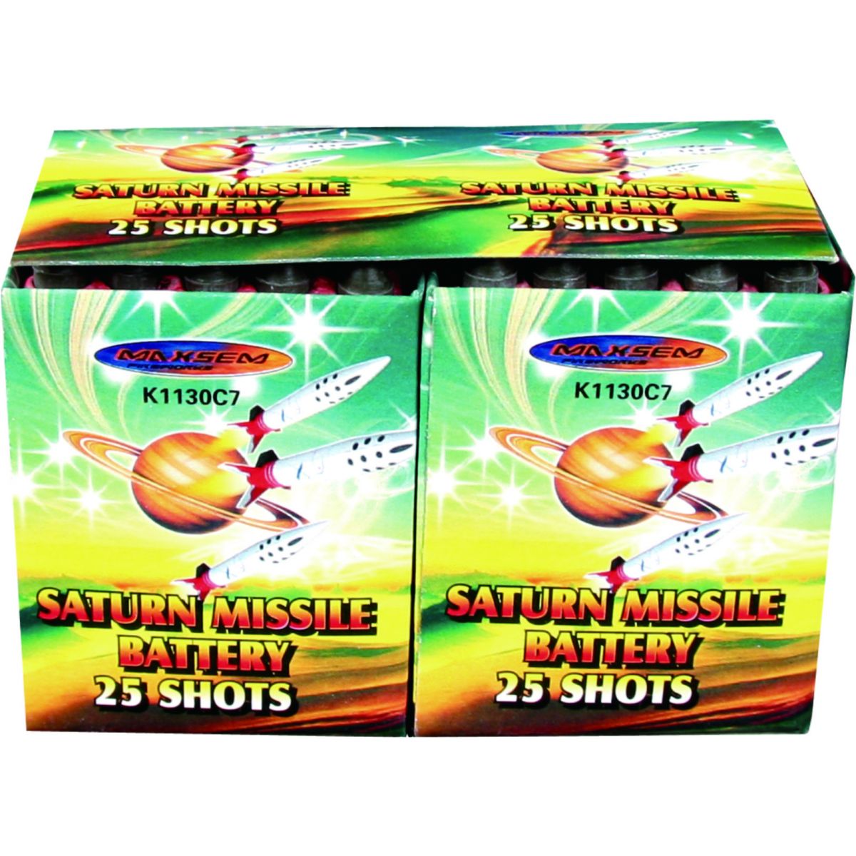 Набор фейерверков K1130C7 Катюша-25 / SATURN MISSILE BATTERY (0,2" х 25)