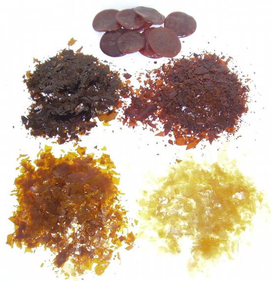 Шеллак - разновидности