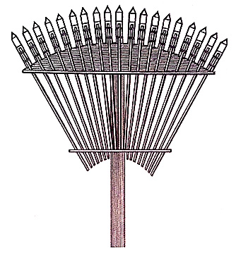 Лукообразный стеллаж для веера